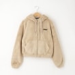 オフプライスストア(ウィメン)(OFF PRICE STORE(Women))のNERDY（ノルディ） W′S CROPPED ECO FUR HOODIE ZIP-UP ベージュ(052)