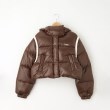 オフプライスストア(ウィメン)(OFF PRICE STORE(Women))のNERDY（ノルディ） W′S DETACHABLE SLEEVE GLOSSY DOWN JACKET ブラウン(043)