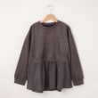 オフプライスストア(ウィメン)(OFF PRICE STORE(Women))のinnowave（イノウェーブ） 異素材切り替えペプラムトップス【SALE/カジュアル/デイリー/トレンド/きれいめカジュアル】 グレー(012)