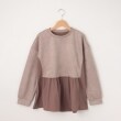 オフプライスストア(ウィメン)(OFF PRICE STORE(Women))のinnowave（イノウェーブ） 異素材切り替えペプラムトップス【SALE/カジュアル/デイリー/トレンド/きれいめカジュアル】 ブラウン(044)