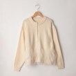 オフプライスストア(ウィメン)(OFF PRICE STORE(Women))のqout（コウト） 裾チュールレイヤードジップカーディガン ホワイト(002)