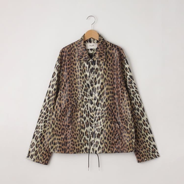 CELINE(セリーヌ) ヒョウ柄コーチングジャケット(ブルゾン CELINE(セリーヌ) ヒョウ柄コーチングジャケット(ブルゾン