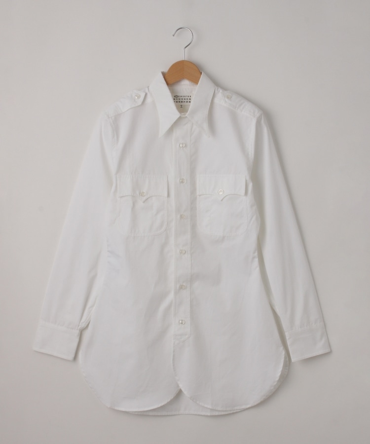 オフプライスストア(ウィメン)(OFF PRICE STORE(Women))のMAISON MARGIELA(メゾン マルジェラ） ウエストシェイプロングブラウス ホワイト(002)