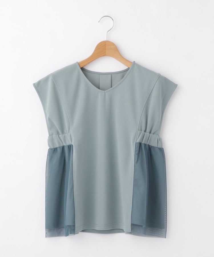 オフプライスストア(ウィメン)(OFF PRICE STORE(Women))のartemarvel ウエストマークVネックブラウス グリーン(023)