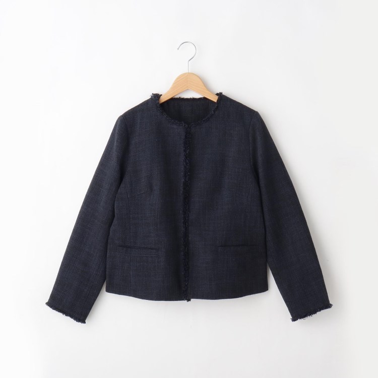 オフプライスストア(ウィメン)(OFF PRICE STORE(Women))のBegum ツイードフリンジジャケット ノーカラージャケット