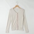 オフプライスストア(ウィメン)(OFF PRICE STORE(Women))のFaneuil（ファヌル） ボーダーボタン付きカットソー イエロー(036)