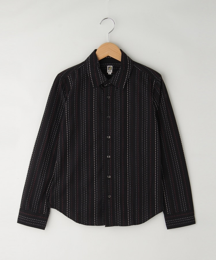 オフプライスストア(ウィメン)(OFF PRICE STORE(Women))のDANA（ダナ） ストライプ刺繍シャツ ブラック(019)