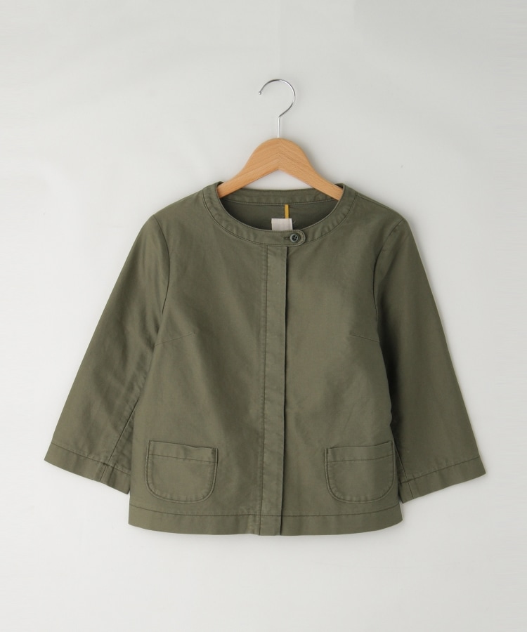 オフプライスストア(ウィメン)(OFF PRICE STORE(Women))のFaneuil（ファヌル） ノーカラー隠し釦ブラウス カーキ(039)