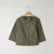 オフプライスストア(ウィメン)(OFF PRICE STORE(Women))のFaneuil（ファヌル） ノーカラー隠し釦ブラウス カーキ(039)