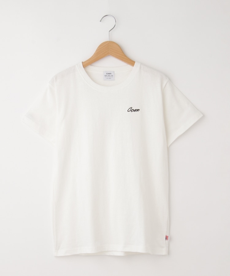 オフプライスストア(ウィメン)(OFF PRICE STORE(Women))のcoen(コーエン)　刺繍ロゴTシャツ　【洗える/SALE】 ホワイト(001)