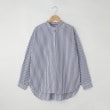 オフプライスストア(ウィメン)(OFF PRICE STORE(Women))のartemarvel パール調ボタンストライプシャツ ネイビー(094)