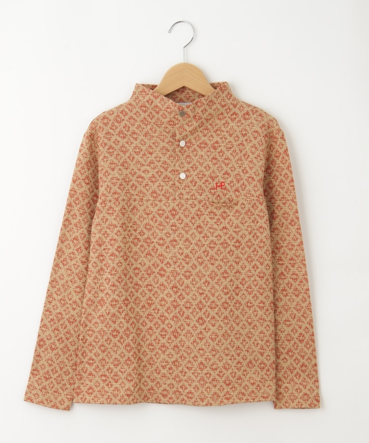 オフプライスストア(ウィメン)(OFF PRICE STORE(Women))のHeal Creek（ヒールクリーク） 総柄ハーフボタンプルオーバー ベージュ(053)