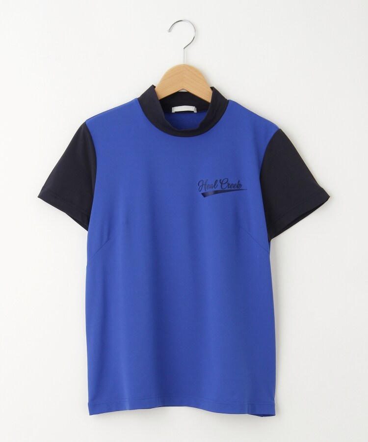 オフプライスストア(ウィメン)(OFF PRICE STORE(Women))のHeal Creek（ヒールクリーク） 配色切り替え胸ロゴTシャツ ブルー(091)