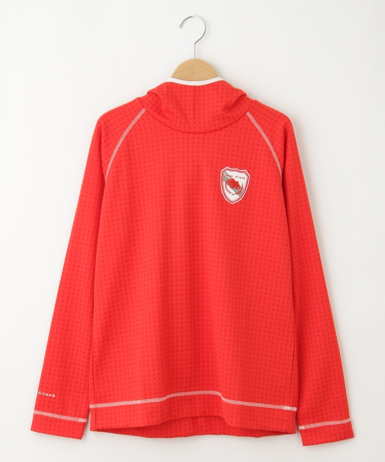 オフプライスストア(ウィメン)(OFF PRICE STORE(Women))のHeal Creek（ヒールクリーク） スクエアドット柄ワッペン付きパーカー レッド(063)