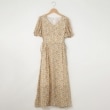 オフプライスストア(ウィメン)(OFF PRICE STORE(Women))のCHILLE（チル） ウエストリボン調節付き花柄ワンピース イエロー(032)