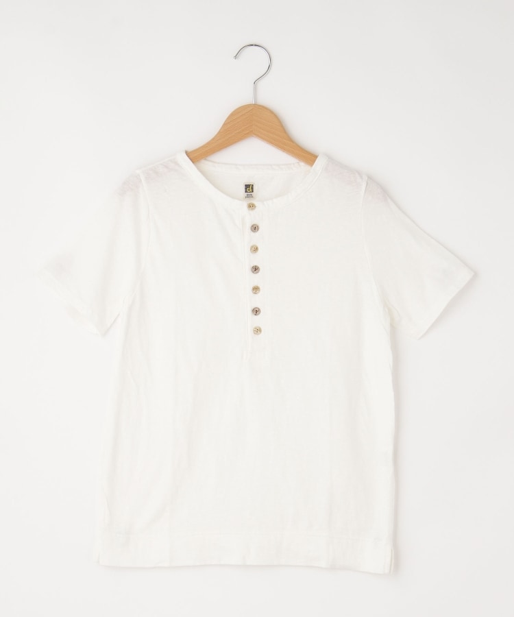 オフプライスストア(ウィメン)(OFF PRICE STORE(Women))のDANA（ダナ） ヘンリーネック半袖シャツ ホワイト(001)