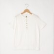 オフプライスストア(ウィメン)(OFF PRICE STORE(Women))のDANA（ダナ） ヘンリーネック半袖シャツ ホワイト(001)