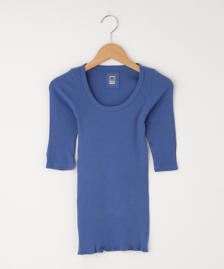 オフプライスストア(ウィメン)(OFF PRICE STORE(Women))のDANA（ダナ） 丸首リブ5分袖カットソー ブルー(092)