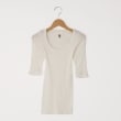オフプライスストア(ウィメン)(OFF PRICE STORE(Women))のDANA（ダナ） 丸首リブ5分袖カットソー アイボリー(004)