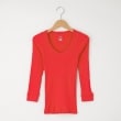 オフプライスストア(ウィメン)(OFF PRICE STORE(Women))のDANA（ダナ） リブ8分袖カットソー レッド(062)