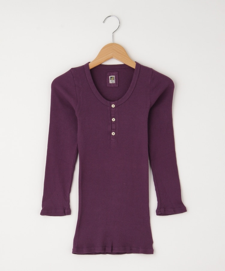 オフプライスストア(ウィメン)(OFF PRICE STORE(Women))のDANA（ダナ） ヘンリーネックリブ8分袖カットソー パープル(082)