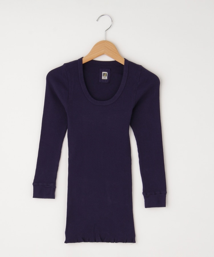 オフプライスストア(ウィメン)(OFF PRICE STORE(Women))のDANA（ダナ） Uネックリブ長袖カットソー【SALE/きれいめカジュアル/きれいめ/デイリー/トレンド】 ネイビー(093)