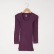 オフプライスストア(ウィメン)(OFF PRICE STORE(Women))のDANA（ダナ） Uネックリブ長袖カットソー【SALE/きれいめカジュアル/きれいめ/デイリー/トレンド】 パープル(082)