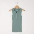 オフプライスストア(ウィメン)(OFF PRICE STORE(Women))のDANA（ダナ） コットンリブボタンタンクトップ グリーン(023)