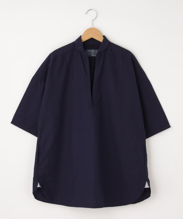 オフプライスストア(ウィメン)(OFF PRICE STORE(Women))のDANA（ダナ） 麻混ポケット付きプルオーバーシャツ ネイビー(093)