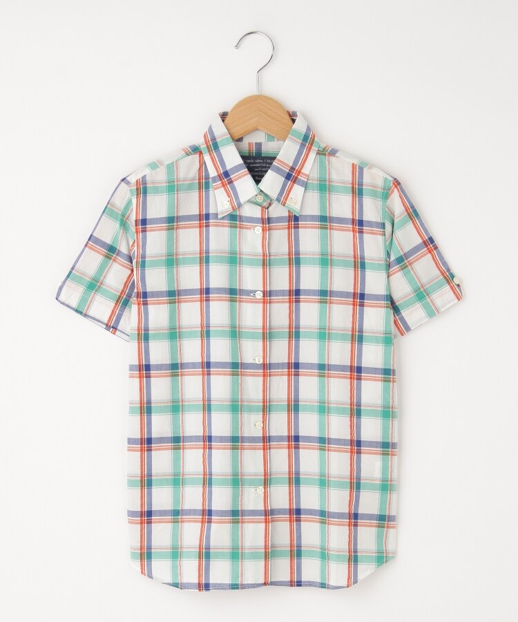 オフプライスストア(ウィメン)(OFF PRICE STORE(Women))のDANA（ダナ） チェックボタンダウン半袖シャツ グリーン(022)