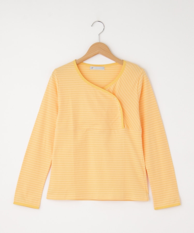 オフプライスストア(ウィメン)(OFF PRICE STORE(Women))のFaneuil（ファヌル） 前ボタンボーダーカットソー オレンジ(033)