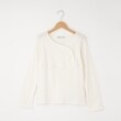オフプライスストア(ウィメン)(OFF PRICE STORE(Women))のFaneuil（ファヌル） 前ボタンボーダーカットソー ベージュ(052)