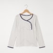 オフプライスストア(ウィメン)(OFF PRICE STORE(Women))のFaneuil（ファヌル） 前ボタンボーダーカットソー ネイビー(095)