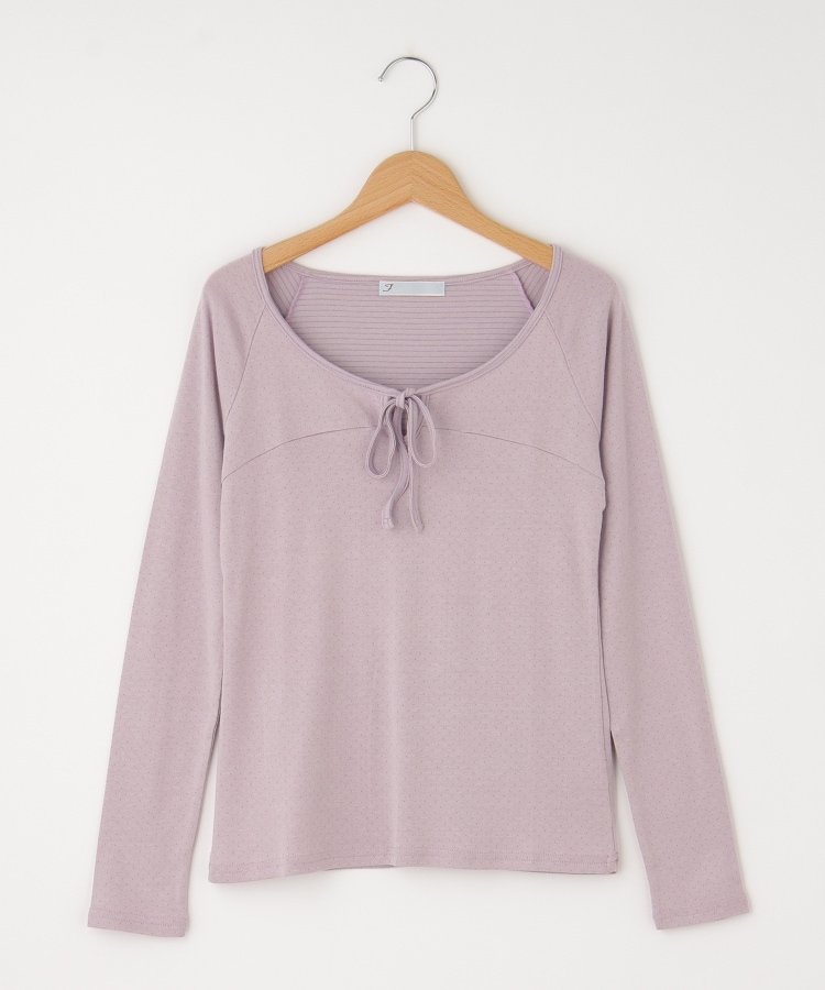 オフプライスストア(ウィメン)(OFF PRICE STORE(Women))のFaneuil（ファヌル） リボンドット長袖カットソー パープル(081)