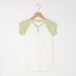 オフプライスストア(ウィメン)(OFF PRICE STORE(Women))のFaneuil（ファヌル） 配色ラグランフレンチ袖カットソー（GR×WH） ミントグリーン(021)