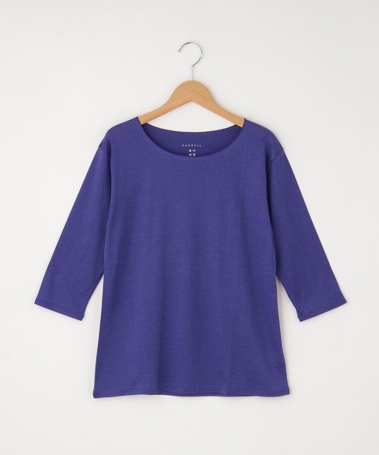 オフプライスストア(ウィメン)(OFF PRICE STORE(Women))のFaneuil（ファヌル） クルーネック7分袖カットソー ブルー(093)