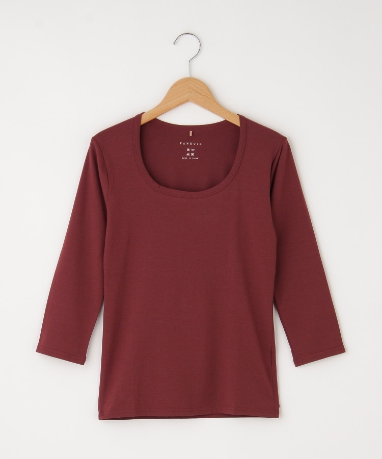 オフプライスストア(ウィメン)(OFF PRICE STORE(Women))のFaneuil（ファヌル） 丸首7分袖カットソー レッド(063)