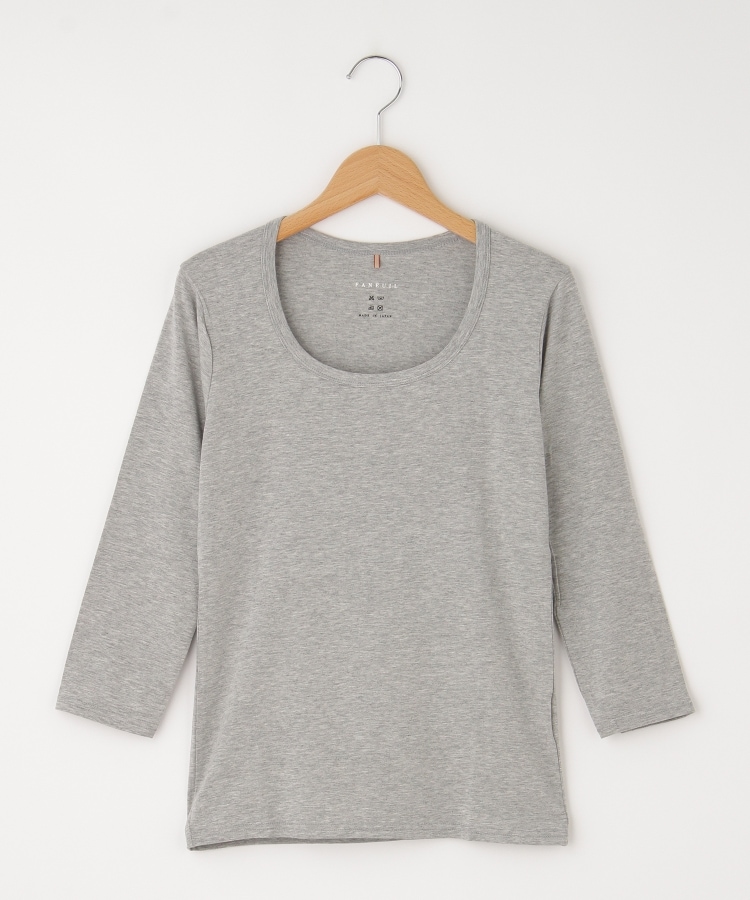 オフプライスストア(ウィメン)(OFF PRICE STORE(Women))のFaneuil（ファヌル） 丸首7分袖カットソー（GY） グレー(012)