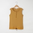 オフプライスストア(ウィメン)(OFF PRICE STORE(Women))のFaneuil（ファヌル） 前スソドロスト付きボタンリブタンクトップ マスタード(033)