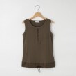 オフプライスストア(ウィメン)(OFF PRICE STORE(Women))のFaneuil（ファヌル） 前スソドロスト付きボタンリブタンクトップ カーキ(023)