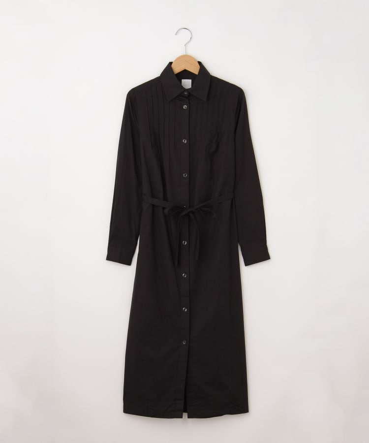 オフプライスストア(ウィメン)(OFF PRICE STORE(Women))のFaneuil（ファヌル） タック入りシャツワンピース ブラック(019)