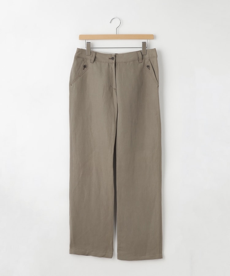 オフプライスストア(ウィメン)(OFF PRICE STORE(Women))のFaneuil（ファヌル） 麻シルク混ストレートパンツ ブラウン(042)