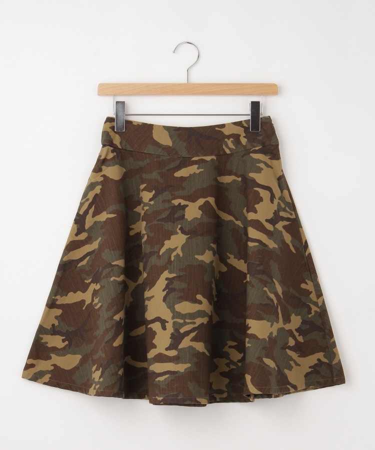 オフプライスストア(ウィメン)(OFF PRICE STORE(Women))のFaneuil（ファヌル） ウエストサイドチャック迷彩柄スカート ブラウン(022)