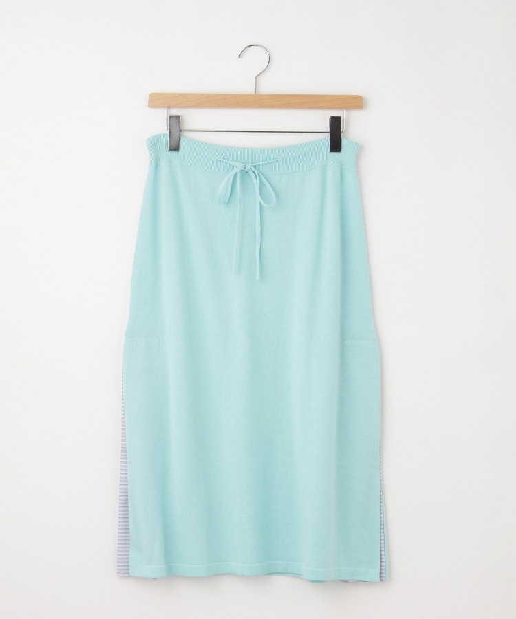 オフプライスストア(ウィメン)(OFF PRICE STORE(Women))のFaneuil（ファヌル） サイドボーダーコンビニットスカート ブルー(092)