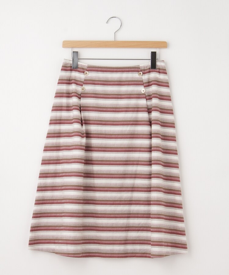 オフプライスストア(ウィメン)(OFF PRICE STORE(Women))のFaneuil（ファヌル） ウエストサイドチャック裏地付きボーダースカート1