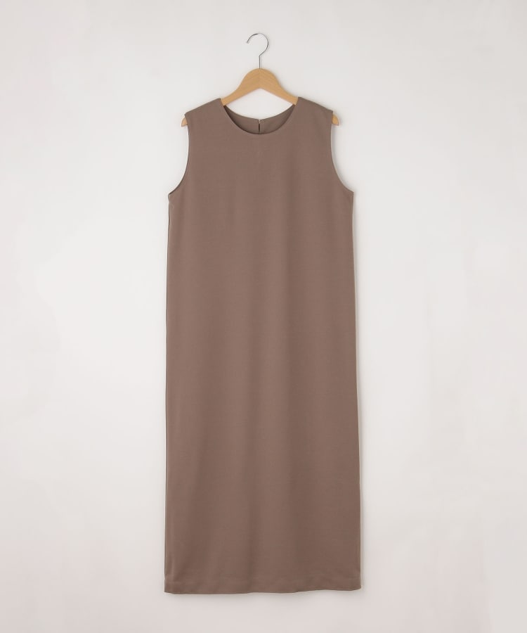 オフプライスストア(ウィメン)(OFF PRICE STORE(Women))のqout（コウト） パール調ボタン付きスリット入りワンピース モカブラウン(042)