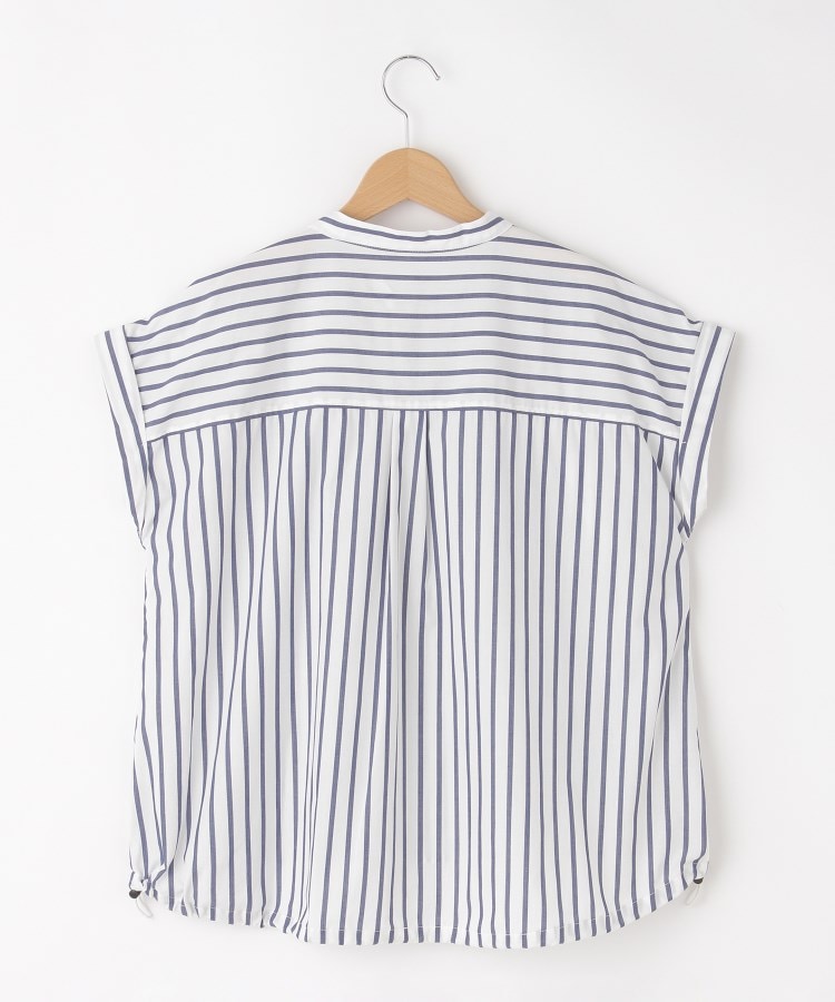 オフプライスストア(ウィメン)(OFF PRICE STORE(Women))のinnowave（イノウェーブ） 裾ドロスト ストライプフレンチスリーブブラウス【SALE/セール/カジュアル/デイリー/トレンド/きれいめカジュアル/ゆったり】3