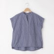 オフプライスストア(ウィメン)(OFF PRICE STORE(Women))のinnowave（イノウェーブ） 裾ドロスト ストライプフレンチスリーブブラウス【SALE/セール/カジュアル/デイリー/トレンド/きれいめカジュアル/ゆったり】 ネイビー(194)