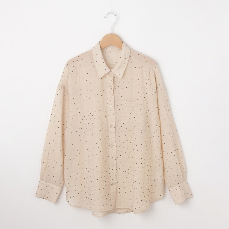オフプライスストア(ウィメン)(OFF PRICE STORE(Women))のinnowave（イノウェーブ） ワッシャー加工ドットシャツ【SALE/セール/カジュアル/デイリー/トレンド/きれいめカジュアル】 シャツ・ブラウス