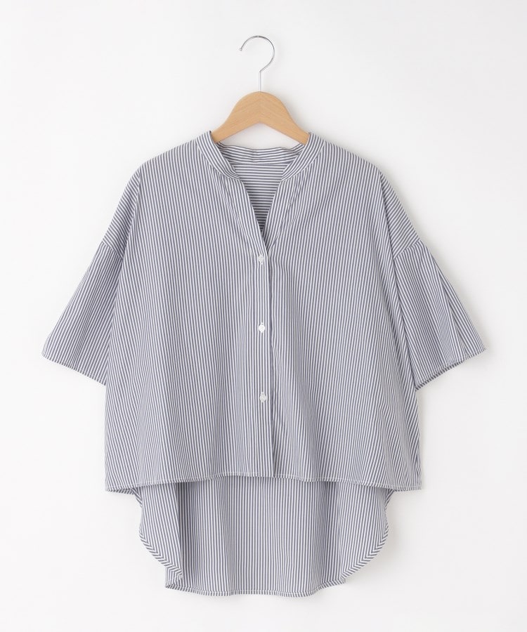 オフプライスストア(ウィメン)(OFF PRICE STORE(Women))のqout（コウト） キーネックフィッシュテールブラウス【SALE/セール/カジュアル/デイリー/トレンド/きれいめカジュアル/体型カバー】 ブルー(092)